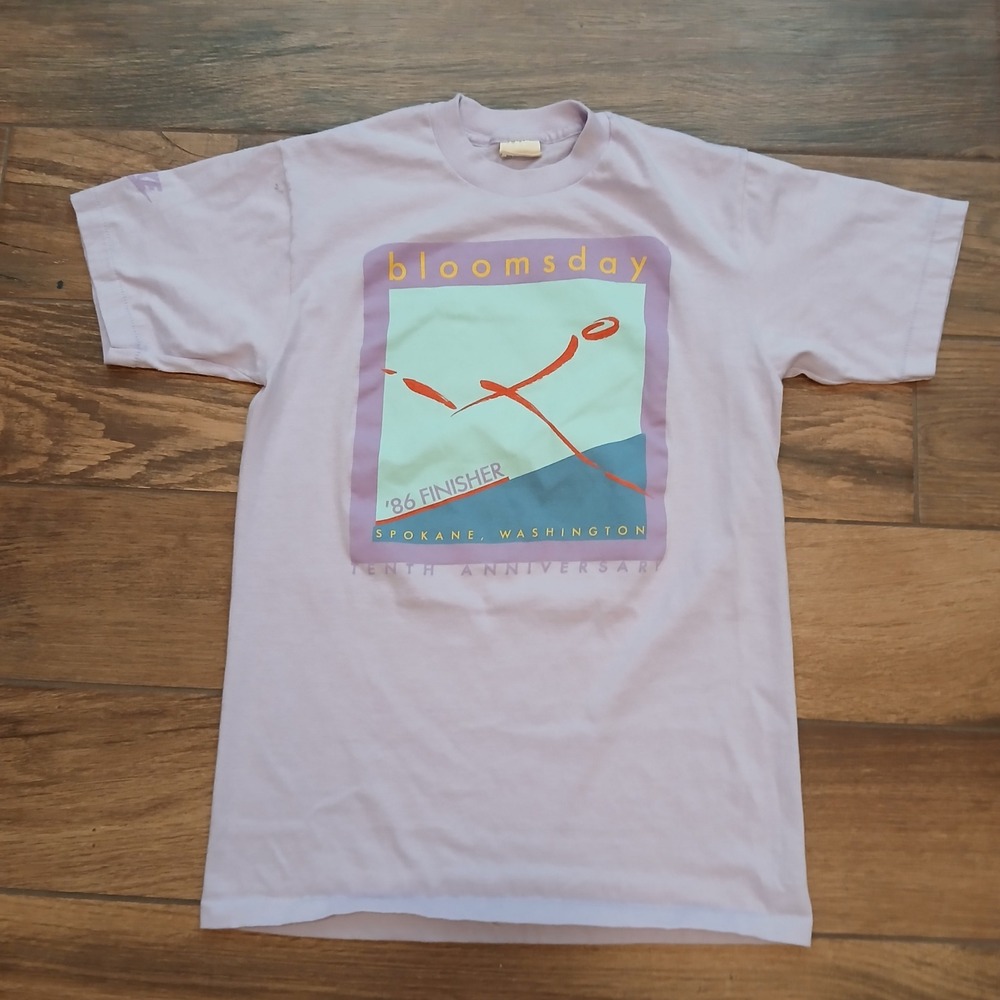 Vintage Bloomsday Finisher Mens Medium Purple Spokane Nike Single USA 80s